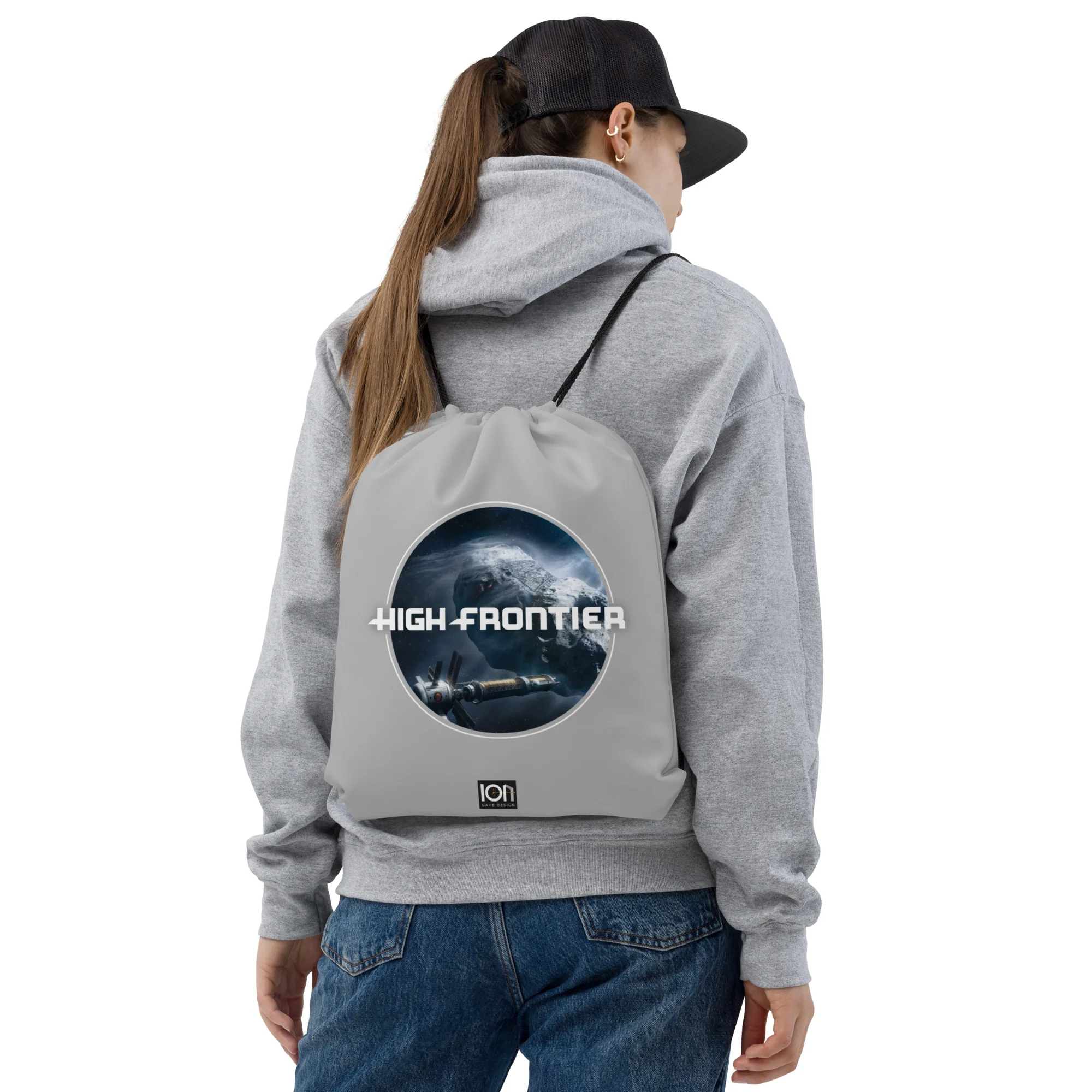 High Frontier drawstring bag