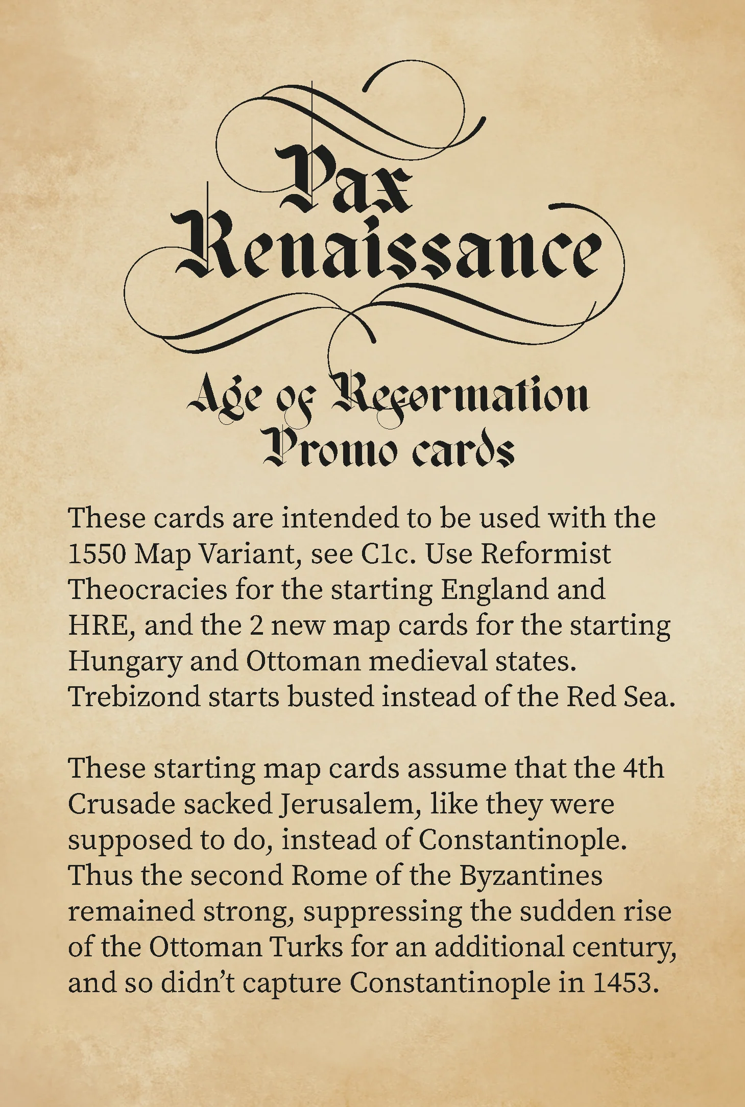 Pax Renaissance Age of Reformation Promo Cards (RETAIL) - Image 2
